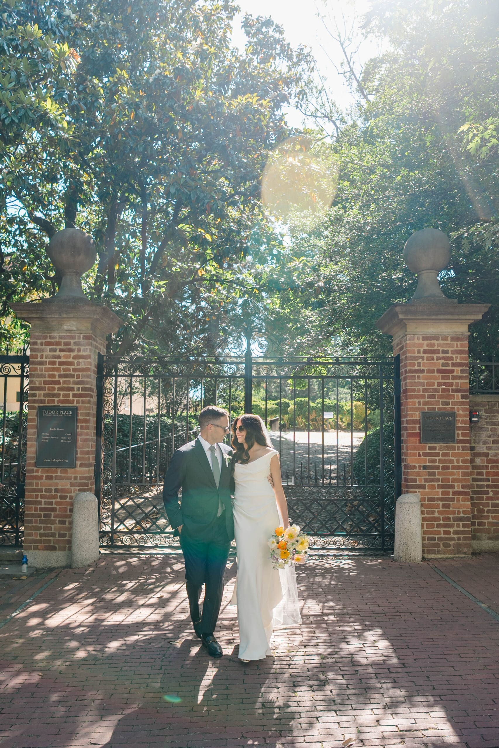 couples portraits at intimate wedding in georgetown washington dc